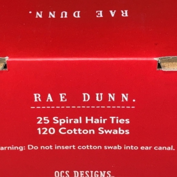 NWT Rae Dunn Red Naughty/Nice Gift Jar Christmas/Holiday Hair Ties/Cotton Swabs - Picture 3 of 4